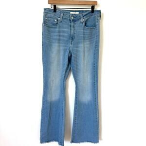 Levi's 726 High Rise Flare Denim Jeans- Light Wash Size 32/32